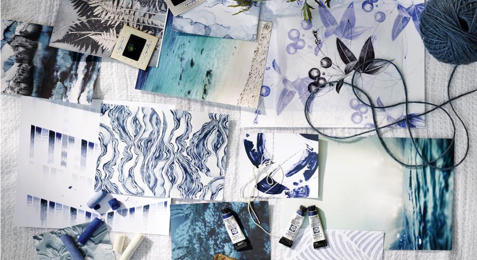At the cutting room table: designing blue