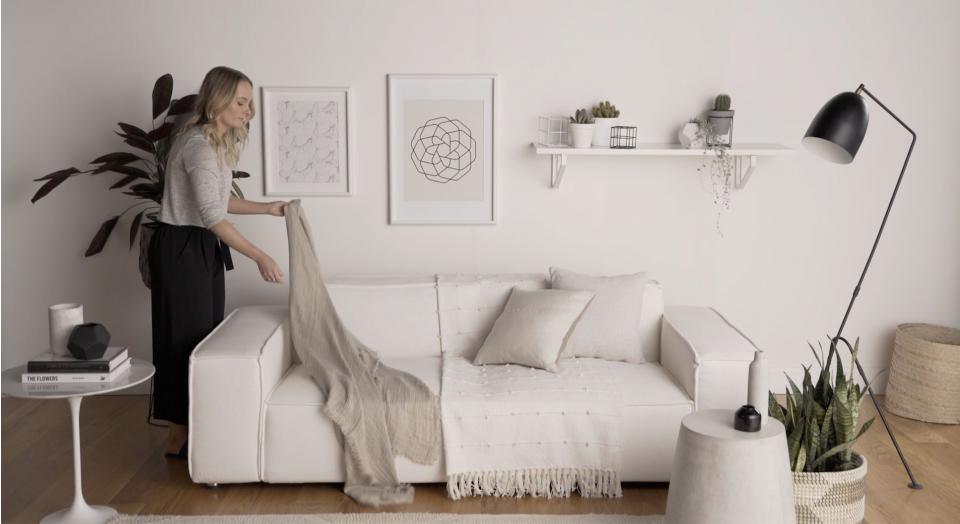 How to style cushions and throws.