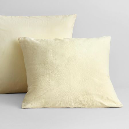 Lyrical European Pillowcase in Buttercream