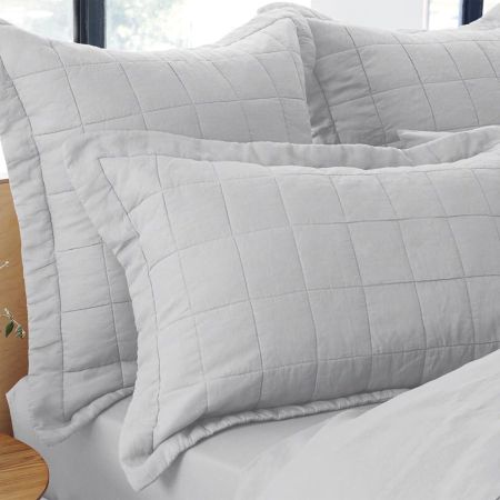 Sheridan Abbotson Linen Pillow Sham Silver