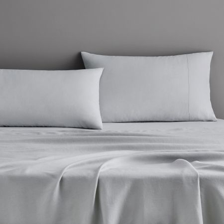 Sheridan abbotson linen flat sheet silver