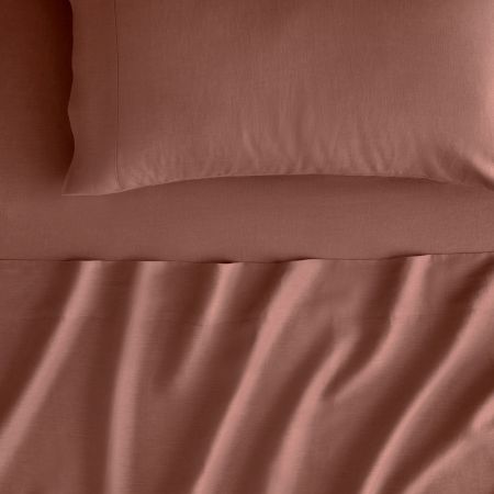 Abbotson Linen Fitted Sheet in raisin