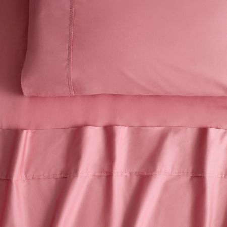 400tc Soft Sateen Sheet Set in pink ginger