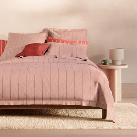 Abbotson Linen Stripe Tailored Quilt Cover