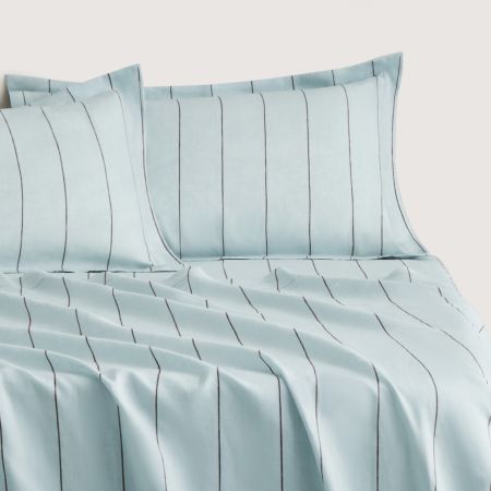 Abbotson European Flax Linen Stripe Flat in ice