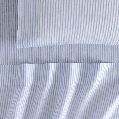 Abbotson Linen Ticking Stripe Flat Sheet