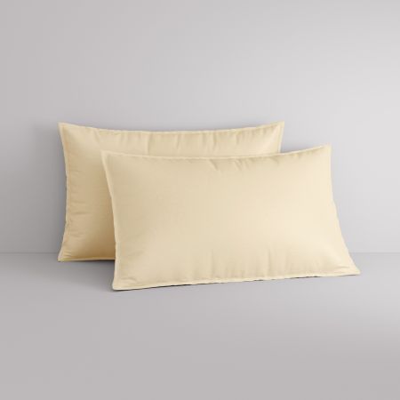 Bayley Washed Percale Pillowcase Pair in Brulee