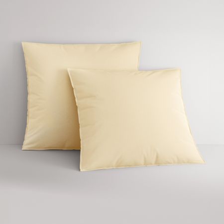 Bayley Washed Percale European Pillowcase Pair in Brulee
