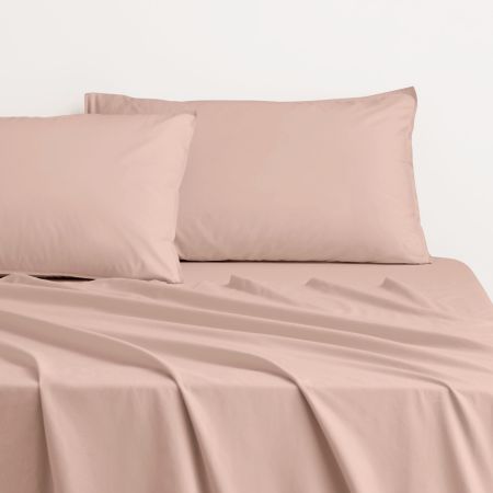 Bayley Washed Percale Sheet Set in clay