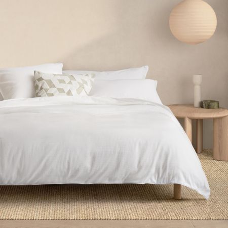 Marlo Quilt Cover Set in white