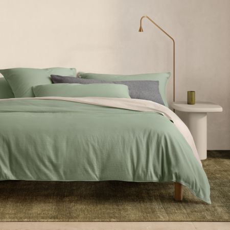 Marlo Soft Cotton Quilt Cover Set in sage