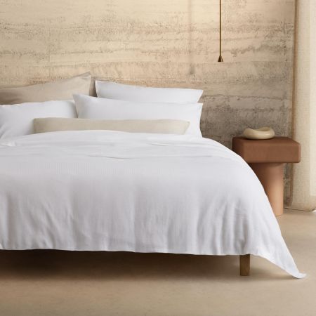 Otis Quilt Cover Set in white