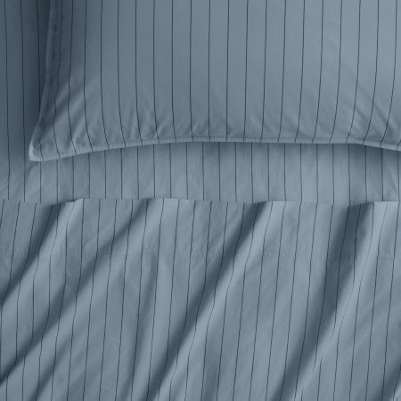 Bayley Stripe Washed Percale Sheet Set