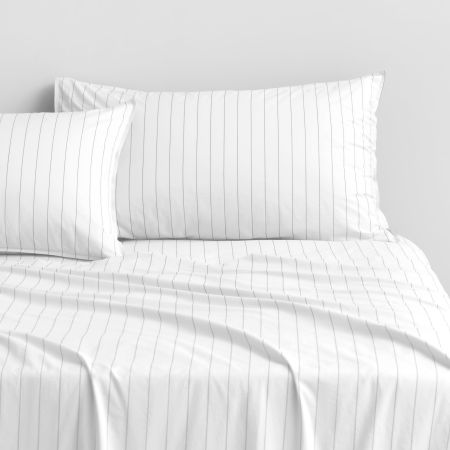 Bayley Stripe Washed Percale Sheet Set