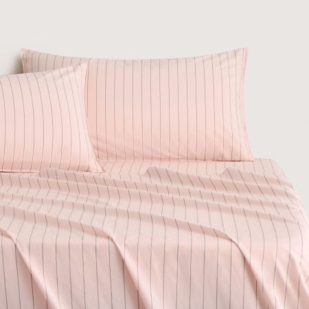 Bayley Stripe Washed Percale Sheet Set