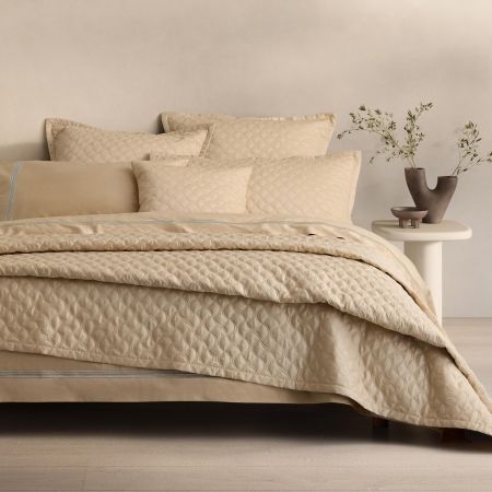 Meria Bed Cover in almond