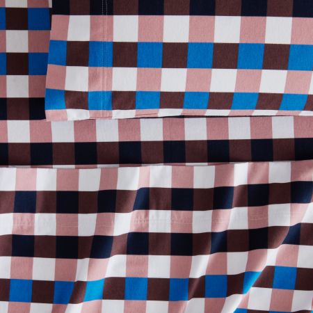Flannelette Ottilie Check Sheet Set in multi