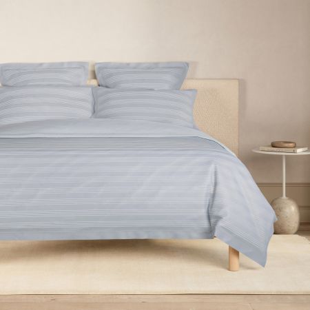 1000TC Martyn Quilt Cover in ash blue