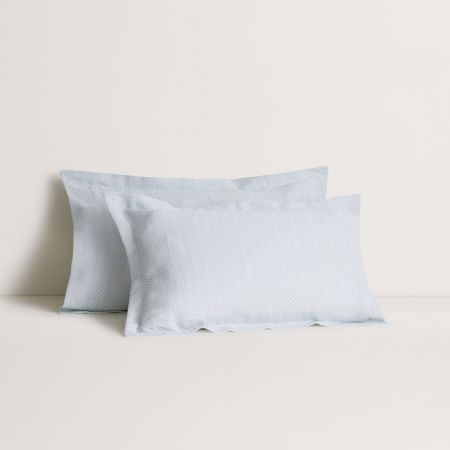 Helmi Tailored Pillowcase Pair in Ice