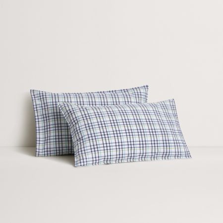 Bayley Check Washed Percale Pillowcase Pair