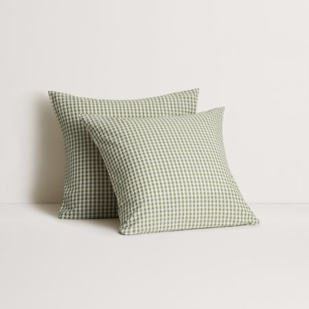Romi Check European Pillowcase in Vine