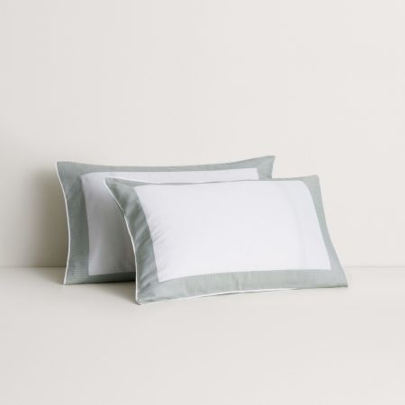 Reframed Pillowcase Pair in Vine