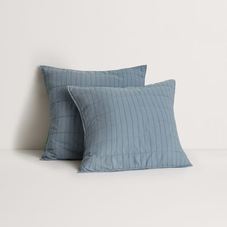 Bayley Stripe Washed Percale European Sham