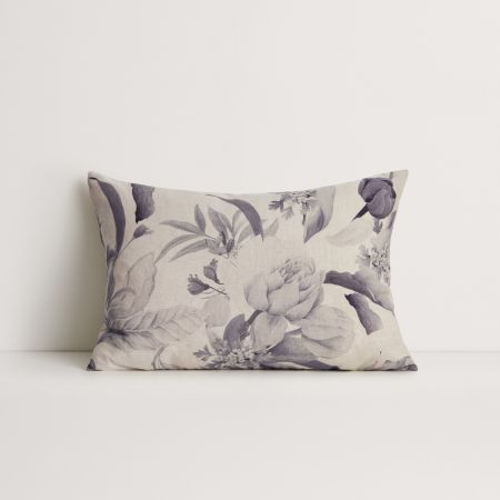 Abbotson Linen Flora Breakfast Cushion in Flax