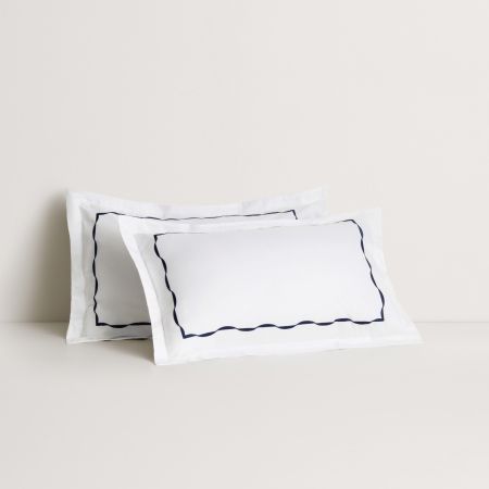 Belgrave Tailored Pillowcase Pair in Midnight