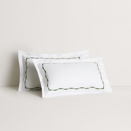 Belgrave Tailored Pillowcase Pair in Vine