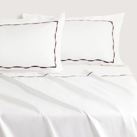 Belgrave Flat Sheet in dark cherry