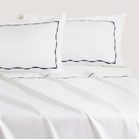 Belgrave Flat Sheet in Midnight