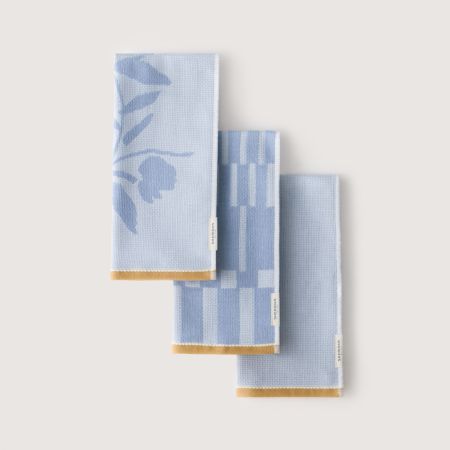 Eley Tea Towel Set - Three Pack in glacier
