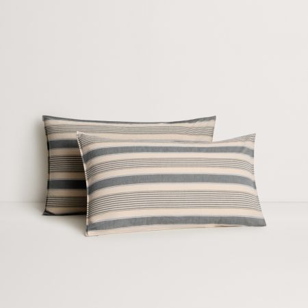 Reilly Multi Stripe Pillowcase Pair in natural