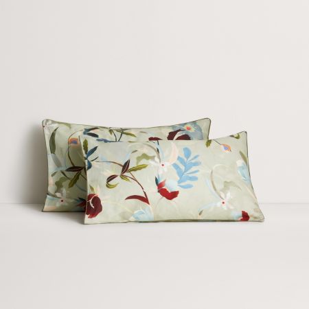Abbotson Linen Florae Pillowcase Pair in multi