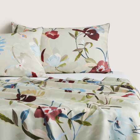 Abbotson Linen Florae Flat Sheet in multi