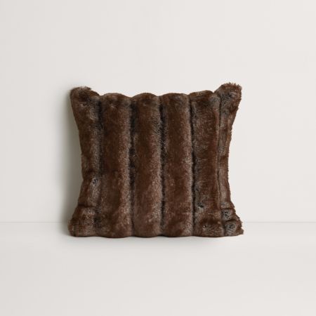 Leider Square Cushion in chocolate