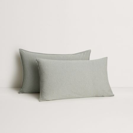 Reilly Stripe Duo Pillowcase Pair in jungle