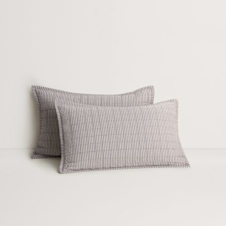 Reilly Stripe Duo Pillow Sham in chocolate
