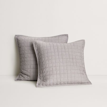 Reilly Stripe Duo European Sham in chocolate