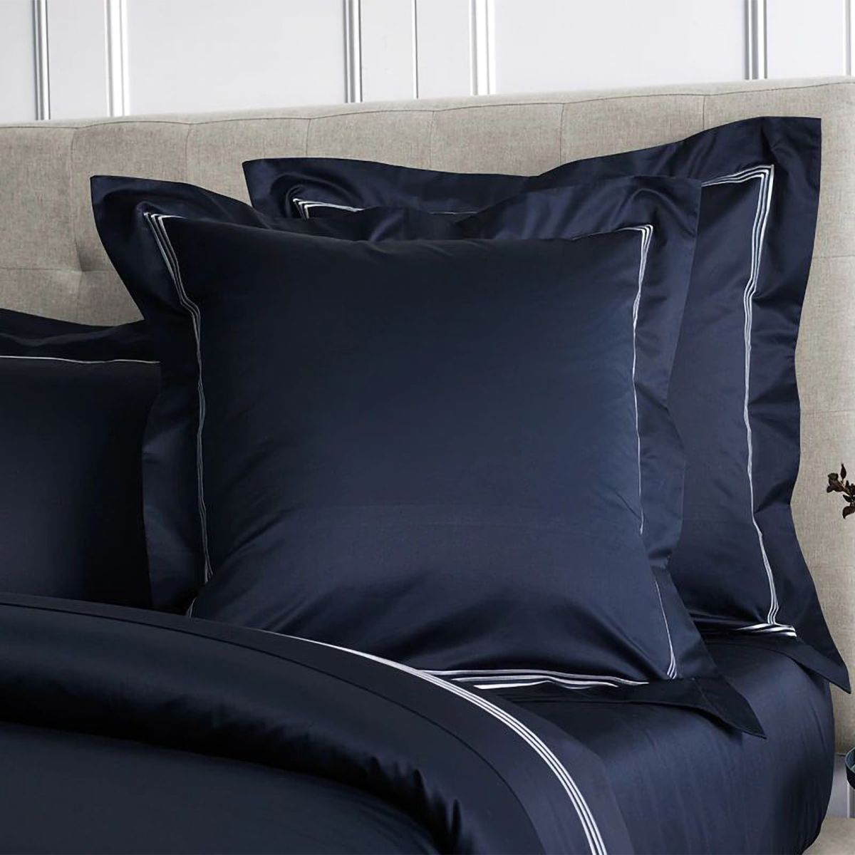 1200Tc Palais Lux European Pillowcase Midnight Sheridan Australia