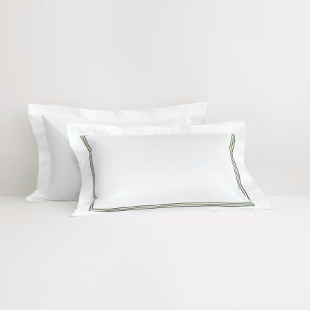1200TC Palais Pillowcase in snow/moss