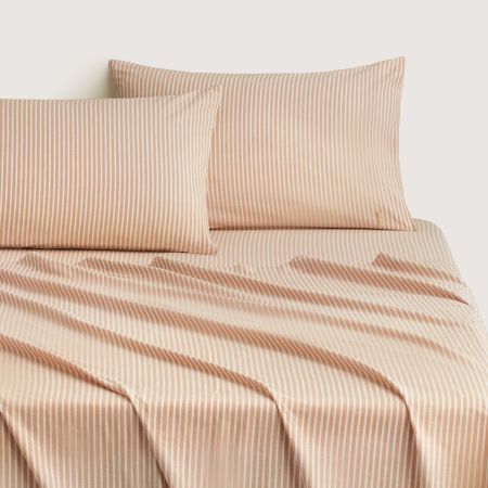 Reilly Stripe Sheet Set in spice
