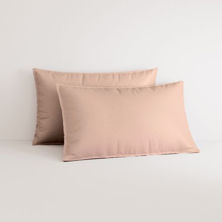 Bayley Washed Percale Pillowcase Pair in clay