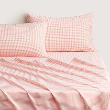 Bayley Windowpane Sheet Set in poppy