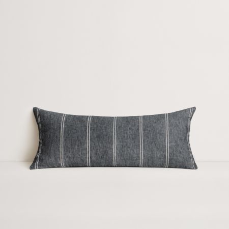 Abbotson Linen Long Cushion in ebony marle