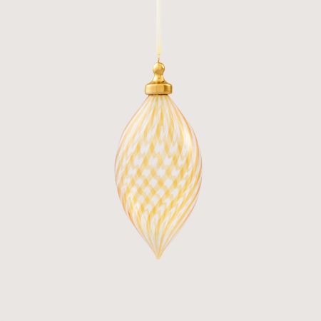 Vertical Stripe Clear Finial