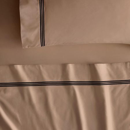 1200tc Palais Lux Fitted Sheet in mocha