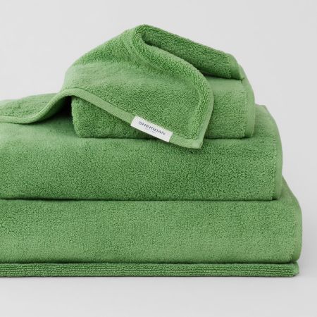 Pistachio Green Linen Waffle Towel SET / Hand, Face, Body Linen