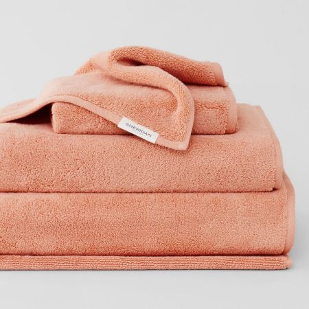 Aven Australian Cotton Towel Collection in coral pink